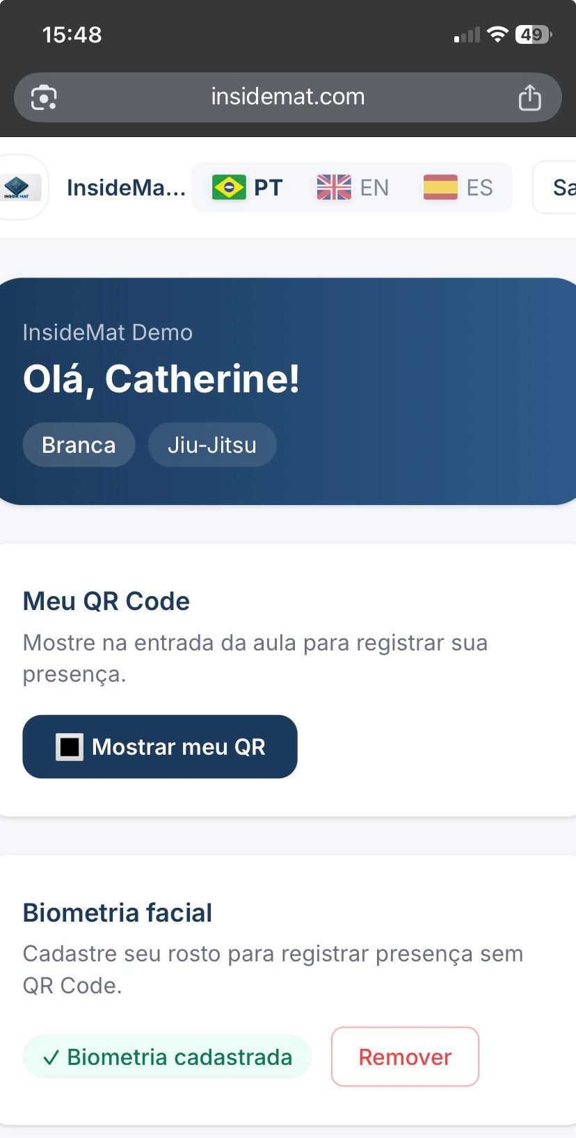 O Inside Mat em qualquer tela